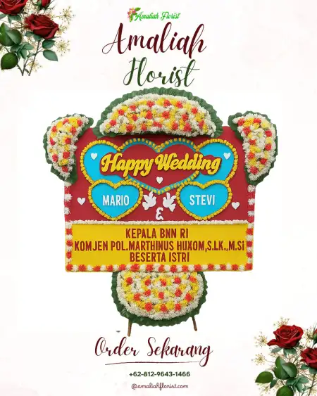 Papan Bunga Pernikahan Nunleu